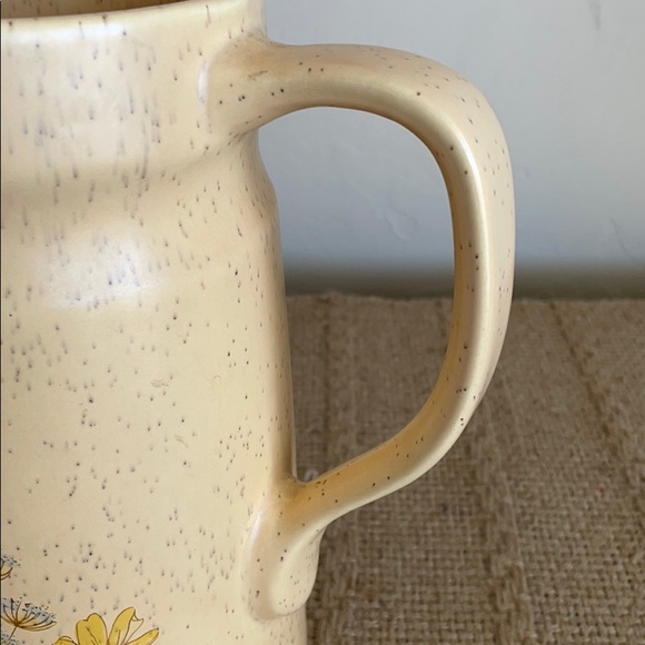 Speckled Pottery Pitcher style Vase with Handle - Picture 4 of 14
